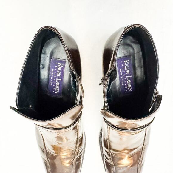Ralph Lauren Collection Chocolate Brown Bootie Purple Label 1205610 Size 7.5 - Picture 3 of 7